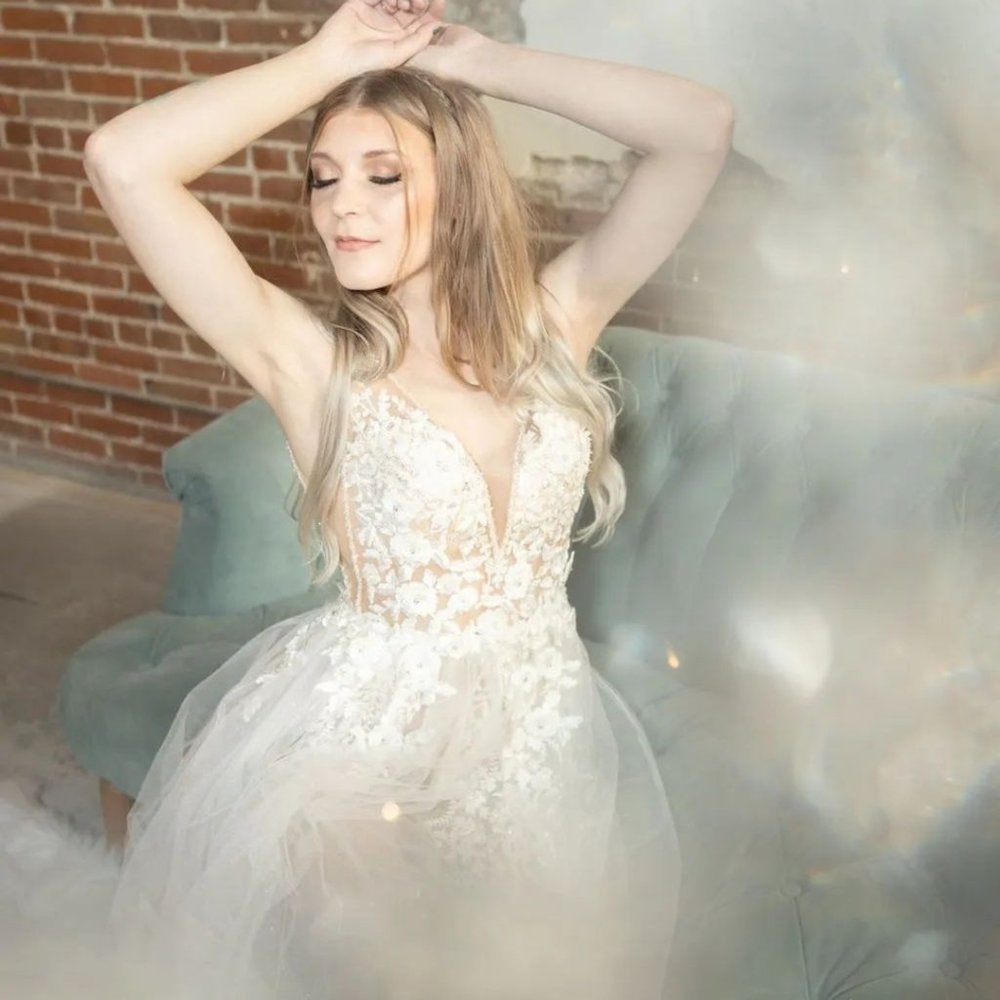 Ricca Sposa Custom White Wedding Dress Size 0-4